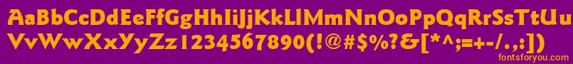 ItcGoudySansLtBlack Font – Orange Fonts on Purple Background