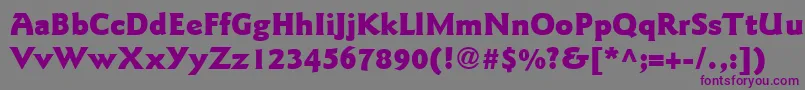 フォントItcGoudySansLtBlack – 紫色のフォント、灰色の背景