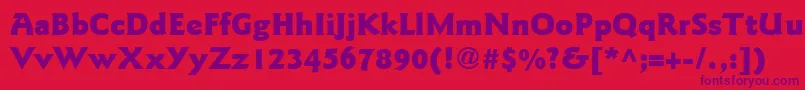 ItcGoudySansLtBlack Font – Purple Fonts on Red Background