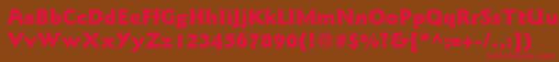 ItcGoudySansLtBlack Font – Red Fonts on Brown Background