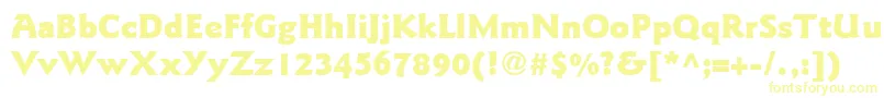 ItcGoudySansLtBlack Font – Yellow Fonts on White Background