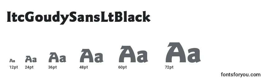 ItcGoudySansLtBlack Font Sizes