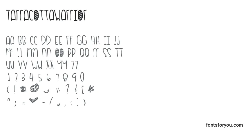 Schriftart Tarracottawarrior – Alphabet, Zahlen, spezielle Symbole
