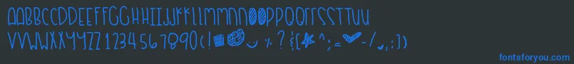 Tarracottawarrior Font – Blue Fonts on Black Background