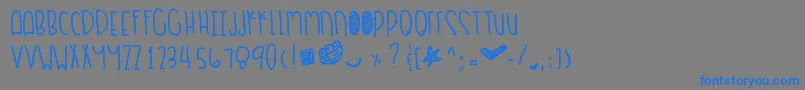 Tarracottawarrior Font – Blue Fonts on Gray Background