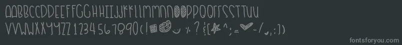 Czcionka Tarracottawarrior – szare czcionki na czarnym tle