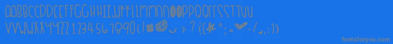 Tarracottawarrior Font – Gray Fonts on Blue Background