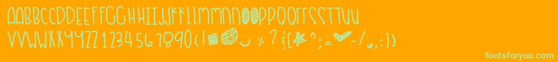 Tarracottawarrior Font – Green Fonts on Orange Background