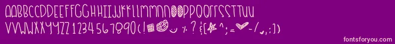 Tarracottawarrior Font – Pink Fonts on Purple Background