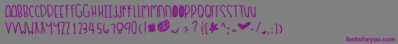 Tarracottawarrior Font – Purple Fonts on Gray Background