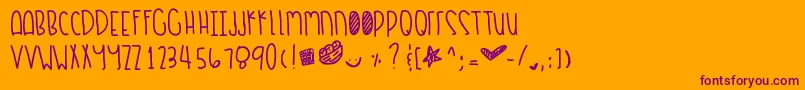 Tarracottawarrior Font – Purple Fonts on Orange Background