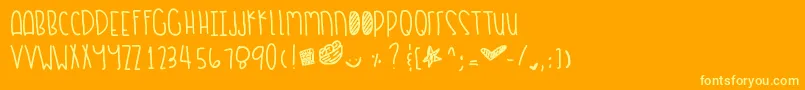 Tarracottawarrior Font – Yellow Fonts on Orange Background