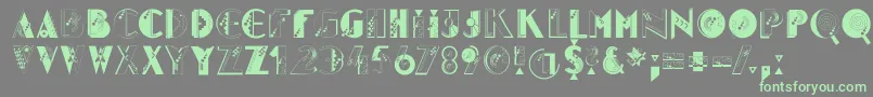 Mkidge Font – Green Fonts on Gray Background