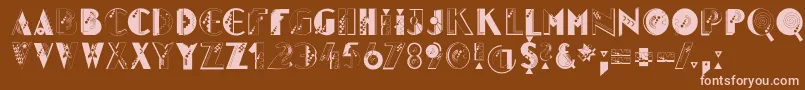 Mkidge Font – Pink Fonts on Brown Background