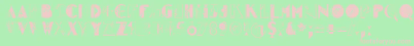 Mkidge Font – Pink Fonts on Green Background