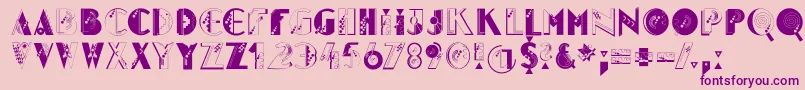 Mkidge Font – Purple Fonts on Pink Background