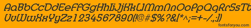 Шрифт MedflyBoldItalic – чёрные шрифты на оранжевом фоне