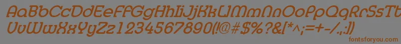 MedflyBoldItalic Font – Brown Fonts on Gray Background