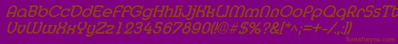 MedflyBoldItalic Font – Brown Fonts on Purple Background