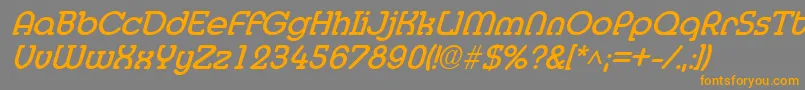 MedflyBoldItalic Font – Orange Fonts on Gray Background