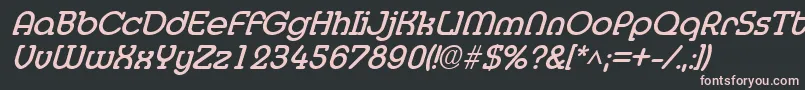 MedflyBoldItalic Font – Pink Fonts on Black Background