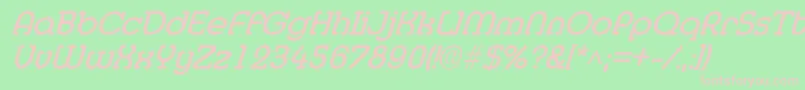 MedflyBoldItalic Font – Pink Fonts on Green Background