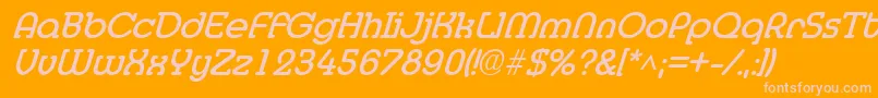 MedflyBoldItalic Font – Pink Fonts on Orange Background