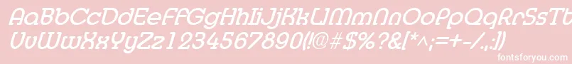 MedflyBoldItalic Font – White Fonts on Pink Background