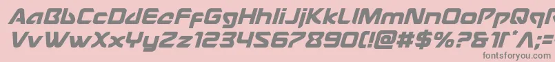 フォントUsangelital – ピンクの背景に灰色の文字