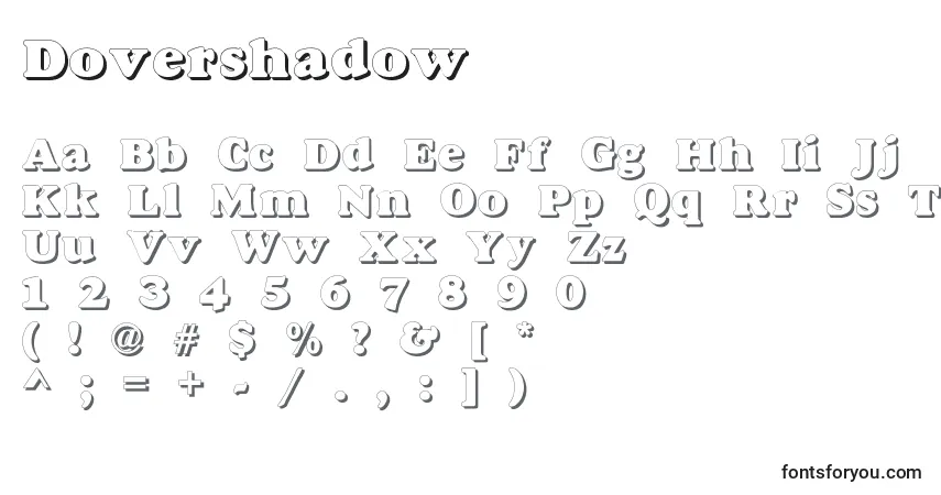 Dovershadow-fontti – aakkoset, numerot, erikoismerkit