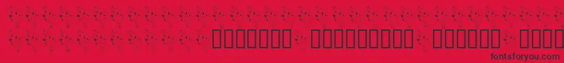 FlFirehousePup-Schriftart – Schwarze Schriften auf rotem Hintergrund