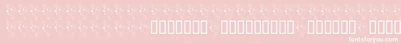 FlFirehousePup-Schriftart – Weiße Schriften auf rosa Hintergrund