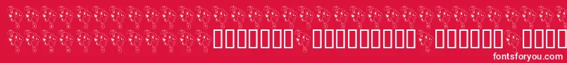 FlFirehousePup Font – White Fonts on Red Background