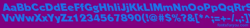 PhinsterleftyheavyRegular Font – Blue Fonts on Purple Background