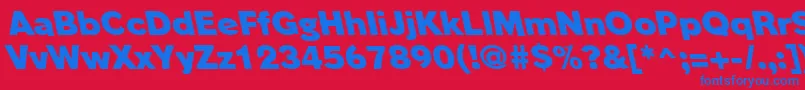PhinsterleftyheavyRegular Font – Blue Fonts on Red Background