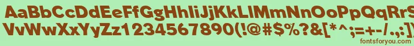 PhinsterleftyheavyRegular Font – Brown Fonts on Green Background