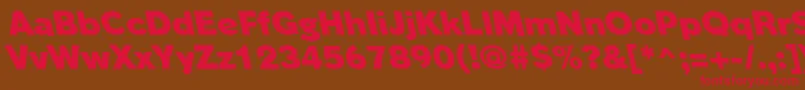 PhinsterleftyheavyRegular Font – Red Fonts on Brown Background