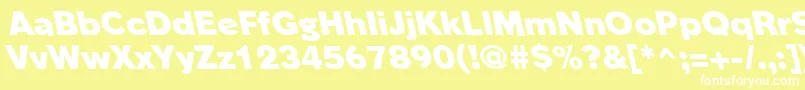 PhinsterleftyheavyRegular Font – White Fonts on Yellow Background