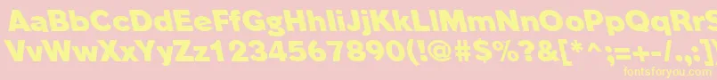 PhinsterleftyheavyRegular Font – Yellow Fonts on Pink Background