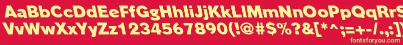 PhinsterleftyheavyRegular Font – Yellow Fonts on Red Background