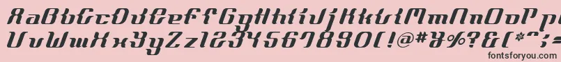 FrenchcurveAlp Font – Black Fonts on Pink Background