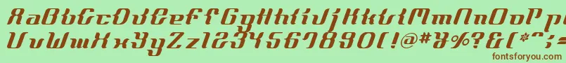 FrenchcurveAlp Font – Brown Fonts on Green Background