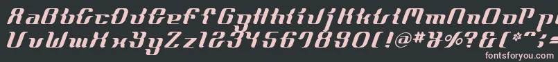 FrenchcurveAlp Font – Pink Fonts on Black Background