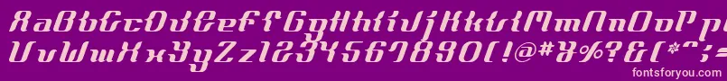 FrenchcurveAlp Font – Pink Fonts on Purple Background