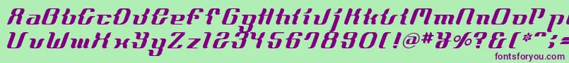 FrenchcurveAlp Font – Purple Fonts on Green Background