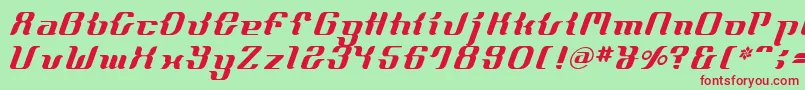 FrenchcurveAlp Font – Red Fonts on Green Background