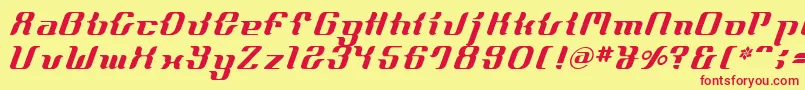 FrenchcurveAlp Font – Red Fonts on Yellow Background