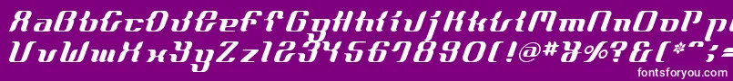 FrenchcurveAlp Font – White Fonts on Purple Background