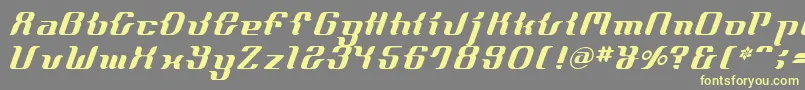 FrenchcurveAlp Font – Yellow Fonts on Gray Background