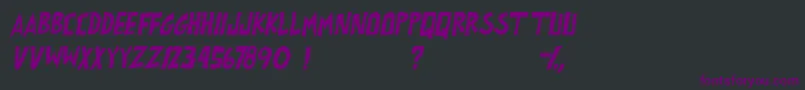 Шрифт AllExesMustDiePgIt – фиолетовые шрифты на чёрном фоне